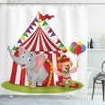 thumbnail image 1 of Ambesonne Cartoon Shower Curtain, Circus Tent, 69"Wx70"L, Multicolor, 1 of 3