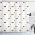 thumbnail image 1 of Ambesonne Cartoon Shower Curtain, Fish Cartoon with Spots, 69"Wx75"L, Multicolor, 1 of 3