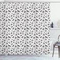 thumbnail image 1 of Ambesonne Cartoon Shower Curtain, Floral Shapes and Citrus, 69"Wx70"L, White Charcoal Grey and Blush, 1 of 4