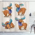 thumbnail image 1 of Ambesonne Cartoon Shower Curtain, Friendly, 69"Wx84"L, Multicolor, 1 of 5
