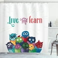 thumbnail image 1 of Ambesonne Cartoon Shower Curtain, Like Owls Style, 69"Wx84"L, Multicolor, 1 of 3