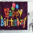 thumbnail image 1 of Ambesonne Cartoon Shower Curtain, Party Objects as Letters, 69"Wx75"L, Multicolor, 1 of 3