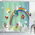 thumbnail image 1 of Ambesonne Cartoon Shower Curtain, Rainbow Sunny Sky, 69"Wx84"L, Multicolor, 1 of 3