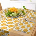 thumbnail image 1 of Ambesonne Cartoon Table Runner & Placemats, Bumble Bee Honey Comb Style, Placemat 4 pcs + Runner 16"x72", Orange and White, 1 of 2