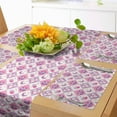 thumbnail image 1 of Ambesonne Cartoon Table Runner & Placemats, Checkered Pattern Owls Art, Placemat 4 pcs + Runner 12"x90", Purple and Pink, 1 of 2