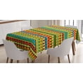thumbnail image 1 of Ambesonne Cartoon Tablecloth Rectangular Table Cover, Abstract Geometric Joyful, 52"x70", Multicolor, 1 of 4