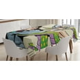 thumbnail image 1 of Ambesonne Cartoon Tablecloth Rectangular Table Cover, Alien Attack Astronaut, 60"x84", Multicolor, 1 of 4