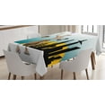 thumbnail image 1 of Ambesonne Cartoon Tablecloth Rectangular Table Cover, Alien Planets Galaxy, 52"x70", Multicolor, 1 of 4