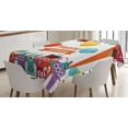 thumbnail image 1 of Ambesonne Cartoon Tablecloth Rectangular Table Cover, Birthday Party with Animals, 52"x70", Multicolor, 1 of 4