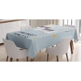 thumbnail image 1 of Ambesonne Cartoon Tablecloth Rectangular Table Cover, Cat Hearts and Love Themed, 60"x84", Multicolor, 1 of 4