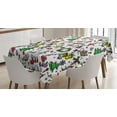 thumbnail image 1 of Ambesonne Cartoon Tablecloth Rectangular Table Cover, Christmas Santa Snowman, 60"x90", Multicolor, 1 of 3