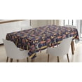 thumbnail image 1 of Ambesonne Cartoon Tablecloth Rectangular Table Cover, Circus Style Doodles, 52"x70", Multicolor, 1 of 4