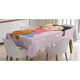 thumbnail image 1 of Ambesonne Cartoon Tablecloth Rectangular Table Cover, Doodle Girl and Pet Dog, 60"x90", Multicolor, 1 of 4