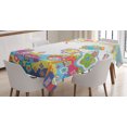 thumbnail image 1 of Ambesonne Cartoon Tablecloth Rectangular Table Cover, Drawing Hill, 60"x90", Multicolor, 1 of 3