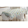 thumbnail image 1 of Ambesonne Cartoon Tablecloth Rectangular Table Cover, Farm Animals Pattern, 52"x70", Multicolor, 1 of 4