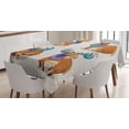 thumbnail image 1 of Ambesonne Cartoon Tablecloth Rectangular Table Cover, Friendly, 60"x84", Multicolor, 1 of 4