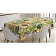 thumbnail image 1 of Ambesonne Cartoon Tablecloth Rectangular Table Cover, Hippo Giraffe Koala, 52"x70", Multicolor, 1 of 4