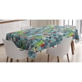 thumbnail image 1 of Ambesonne Cartoon Tablecloth Rectangular Table Cover, Kawai Bunnies Happy, 60"x84", Multicolor, 1 of 4