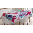 thumbnail image 1 of Ambesonne Cartoon Tablecloth Rectangular Table Cover, Marine Ocean Life, 60"x84", Multicolor, 1 of 4