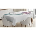 thumbnail image 1 of Ambesonne Cartoon Tablecloth Rectangular Table Cover, Mermaid Cartoon, 52"x70", Violet Blue and Beige, 1 of 3