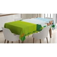 thumbnail image 1 of Ambesonne Cartoon Tablecloth Rectangular Table Cover, Monkeys on Vines, 52"x70", Pale Blue Brown Green, 1 of 4