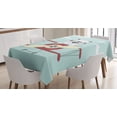 thumbnail image 1 of Ambesonne Cartoon Tablecloth Rectangular Table Cover, Pilot Bear in Plane, 60"x84", Pale Blue Cream Ruby, 1 of 3