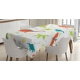 thumbnail image 1 of Ambesonne Cartoon Tablecloth Rectangular Table Cover, Prehistoric Wildlife, 60"x84", Multicolor, 1 of 4
