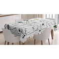 thumbnail image 1 of Ambesonne Cartoon Tablecloth Rectangular Table Cover, Sketchy Cats with, 60"x90", Multicolor, 1 of 4