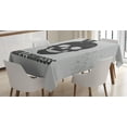 thumbnail image 1 of Ambesonne Cartoon Tablecloth Rectangular Table Cover, Skull Crown Themed Design, 52"x70", Charcoal Grey Pale Grey, 1 of 4