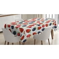 thumbnail image 1 of Ambesonne Cartoon Tablecloth Rectangular Table Cover, Strawberries Raspberry, 60"x84", Plum Red, 1 of 4