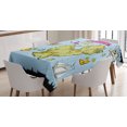 thumbnail image 1 of Ambesonne Cartoon Tablecloth Rectangular Table Cover, Treasure Island Skull, 52"x70", Multicolor, 1 of 4