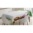 thumbnail image 1 of Ambesonne Cartoon Tablecloth Rectangular Table Cover, Trees Friendly Jungle, 52"x70", Multicolor, 1 of 4