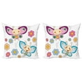 thumbnail image 1 of Ambesonne Cartoon Throw Pillow Cover 2 Pack, Butterfly Couple, 16",, 1 of 5