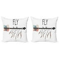 thumbnail image 1 of Ambesonne Cartoon Throw Pillow Cover 2 Pack, Native Arrow Feather, 16", Charcoal Grey Multicolor, 1 of 2