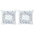 thumbnail image 1 of Ambesonne Cartoon Throw Pillow Cover 2 Pack, Summer Frame, 16", Pale Blue Dark Blue, 1 of 2
