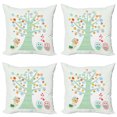 thumbnail image 1 of Ambesonne Cartoon Throw Pillow Cover 4 Pack, Romantic Owls in Love, 18", Mint Green Multicolor, 1 of 5