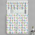 thumbnail image 1 of Ambesonne Cartoon Valance & Curtain, Footprints Pattern Artwork, 55"x36", Multicolor, 1 of 6