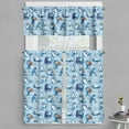 thumbnail image 1 of Ambesonne Cartoon Valance & Curtain, Friendly Seal, 55"x36", Blue White Marigold, 1 of 6