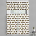 thumbnail image 1 of Ambesonne Cartoon Valance & Curtain, Funny Monkeys Bananas, 55"x24", Brown Pale Brown Yellow, 1 of 6