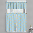 thumbnail image 1 of Ambesonne Cartoon Valance & Curtain, Movie Night Theme Pop Corn, 55"x24", Mustard and Pale Blue, 1 of 7