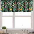 thumbnail image 1 of Ambesonne Cartoon Valance Pack of 2, Forest Bugs ish Art, 54"X18", Emerald Multicolor, 1 of 2