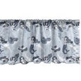 thumbnail image 1 of Ambesonne Cartoon Valance Pack of 2, Mermaid Dolphin Motifs Art, 42"X18", Pale Blue Pale Coffee, 1 of 3