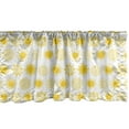 thumbnail image 1 of Ambesonne Cartoon Valance Pack of 2, Sun, 54"X12", Mustard and White, 1 of 4