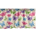 thumbnail image 1 of Ambesonne Cartoon Window Valance, Butterflies on Wavy Lines, 54" X 18", Multicolor, 1 of 3