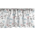 thumbnail image 1 of Ambesonne Cartoon Window Valance, Cloud Balloon Unicorn Party, 54" X 18", Pale Pink Pale Blue, 1 of 3