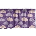 thumbnail image 1 of Ambesonne Cartoon Window Valance, Clouds and Paint Splash, 54" X 18", Violet and Pale Salmon, 1 of 3
