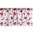 thumbnail image 1 of Ambesonne Cartoon Window Valance, Dragonfly Ladybugs Hearts, 54" X 18", White Pink, 1 of 3