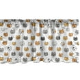thumbnail image 1 of Ambesonne Cartoon Window Valance, Happy Funny Kittens, 54" X 12", Pale Orange and Pale Brown, 1 of 5