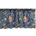 thumbnail image 1 of Ambesonne Cartoon Window Valance, Items Unicorns Time, 54" X 18", Multicolor, 1 of 3