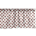 thumbnail image 1 of Ambesonne Cartoon Window Valance, Ladybugs Funny Art Pattern, 54" X 18", White and Red, 1 of 3
